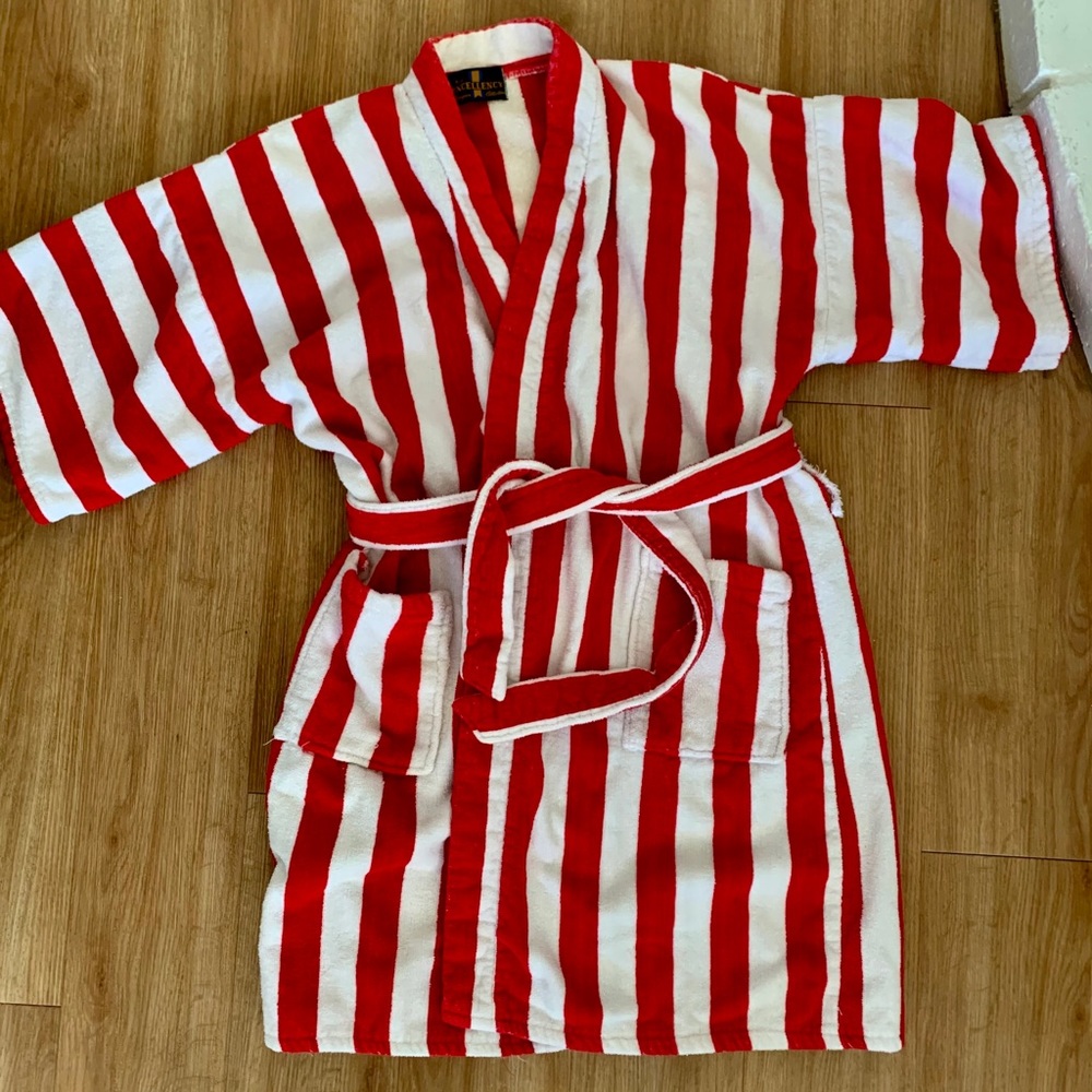 Vintage Terrycloth Stripe Robe